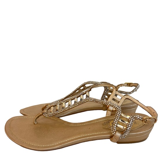 RENE CAOVILA CRYSTAL THONGS SANDALS - Picture 2 of 6